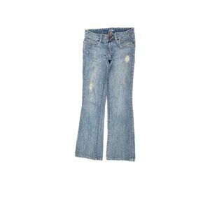 Fusion Distressed Bootcut Women's size 7 Medium Blue Denim Jeans
